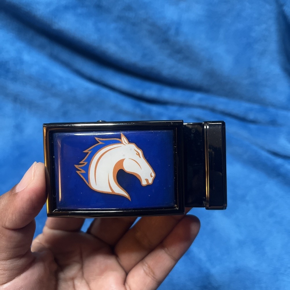 Nexbelt‎ Boise State Broncos Ratchet Belt Buckle Men Gunmetal Blue